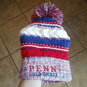 UPenn Cozy Knit Winter Hat with Pom Pom